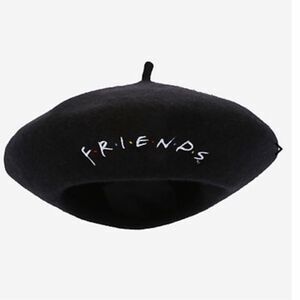 NWT Friends tv show logo black beret hat for women